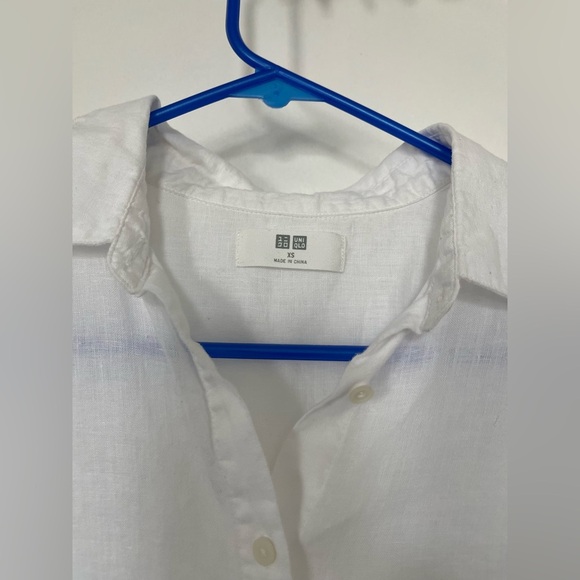 Uniqlo premium linen shirt white XS - Picture 4 of 7